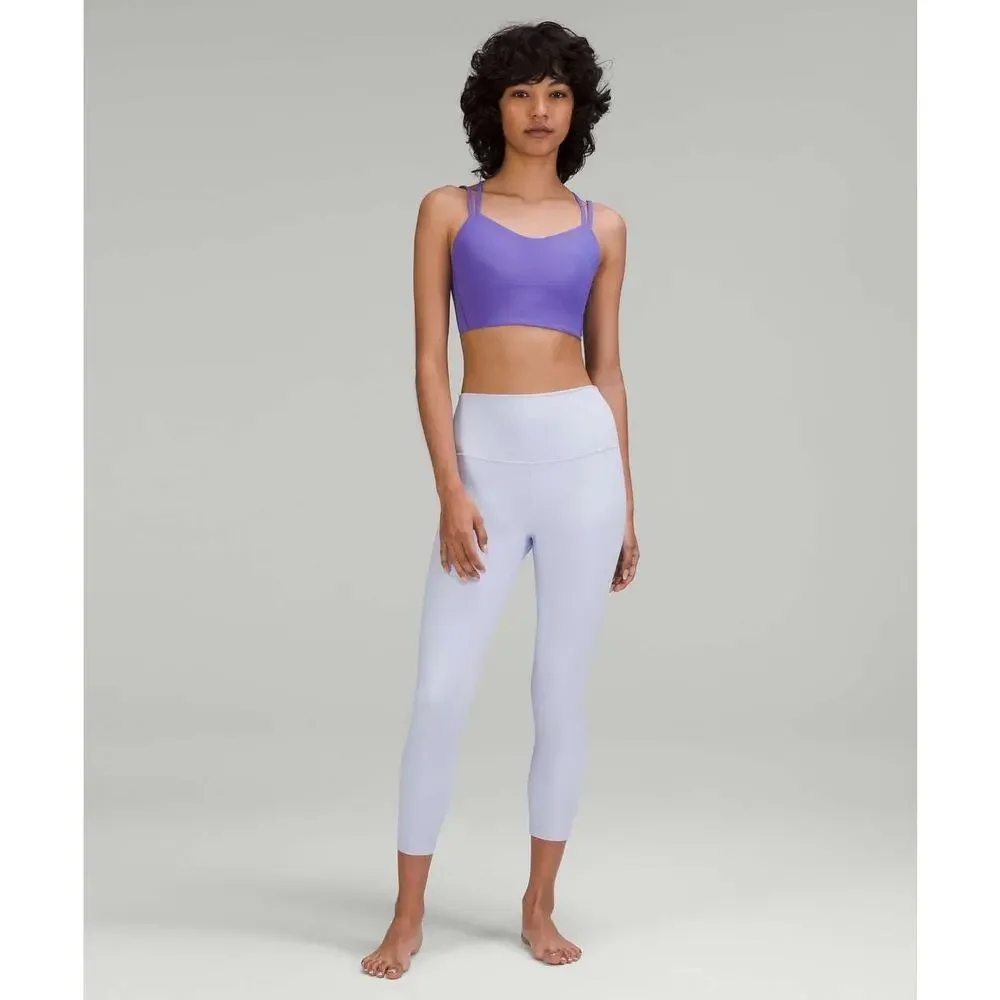 Lululemon Align High‎ Rise Crop Leggings Pastel Blue 12 Yoga Workout Athleisure